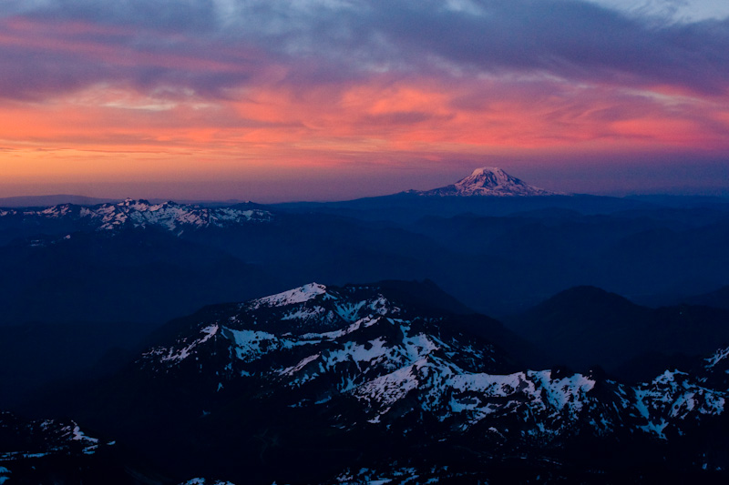 Mount Adams And The Tatoosh Range At Sunrise